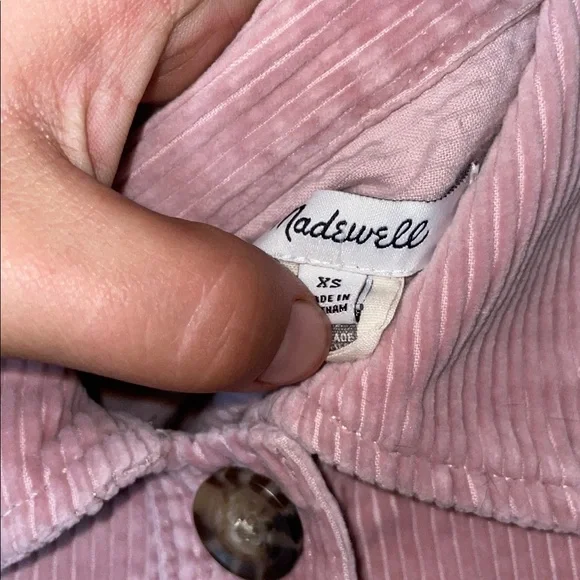 Madewell Blush Corduroy Jacket Corduroy Yorkway Shirt-Jacket size XS fall wear - Picture 8 of 12